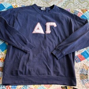 Delta Gamma Comfort Colors Crewneck- Stitched Letters